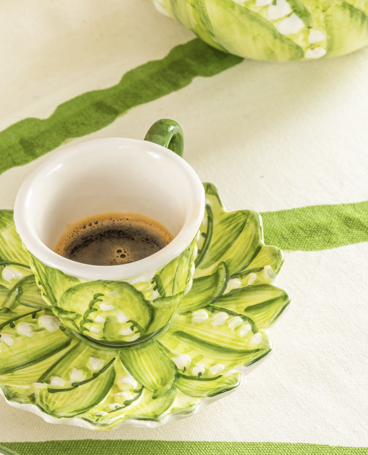 Lilly of the valley coffee cup